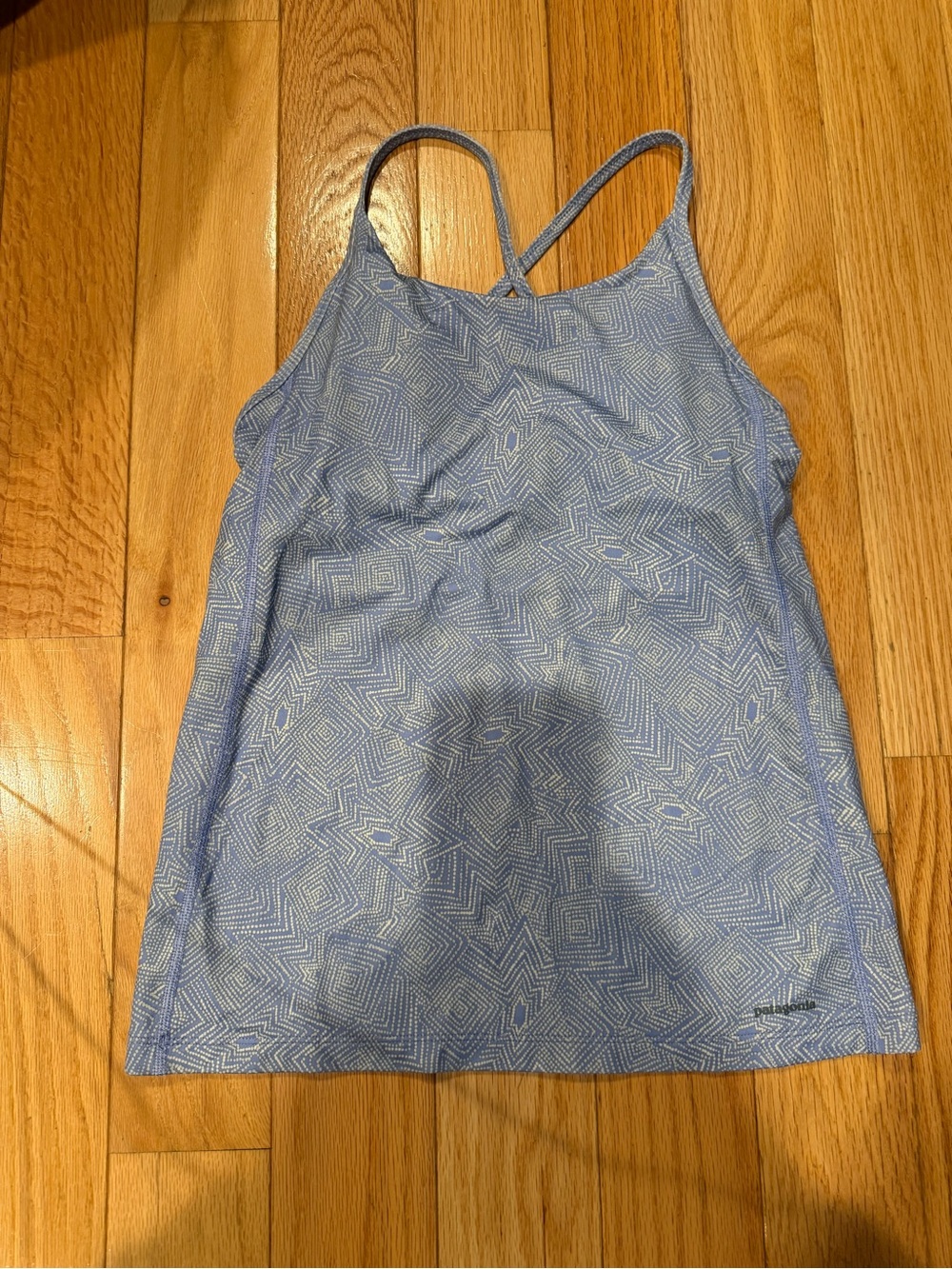 Patagonia Light Blue Geometric Strappy Women’s Camisole